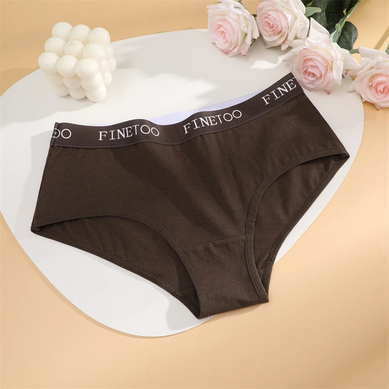 5Pcs/Set Women Cotton Panties Female Middle Waist Sexy Panties Seamless S-XL Underwear Solid Color Bikini Girls Intimates Briefs
