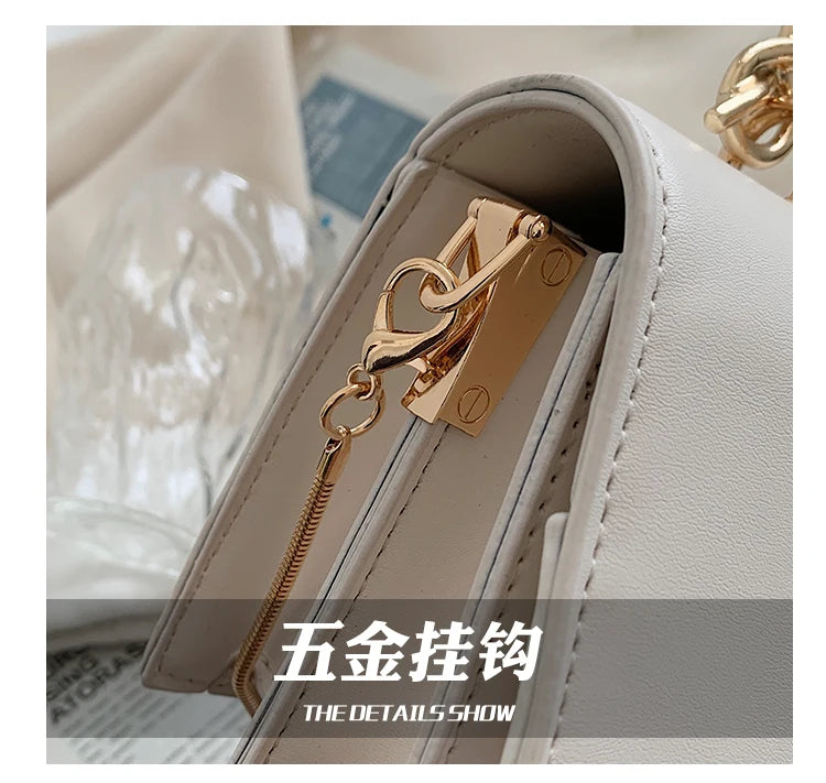 Popular Chain Strap Crossbody Bags For Women Fashion Flap Shoulder Bag Pu Leather Designer Handbags Women's Messenger Bags