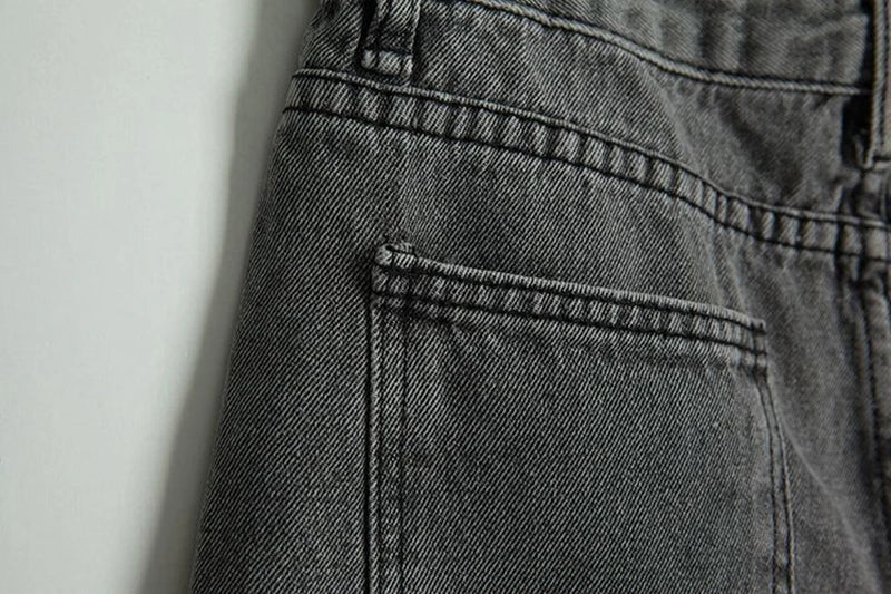 Hole Denim Shorts Women Korean Fashion High Waist Short Jeans Female Summer Slim Streetwear Irregular Wide Leg Shorts Ladies New