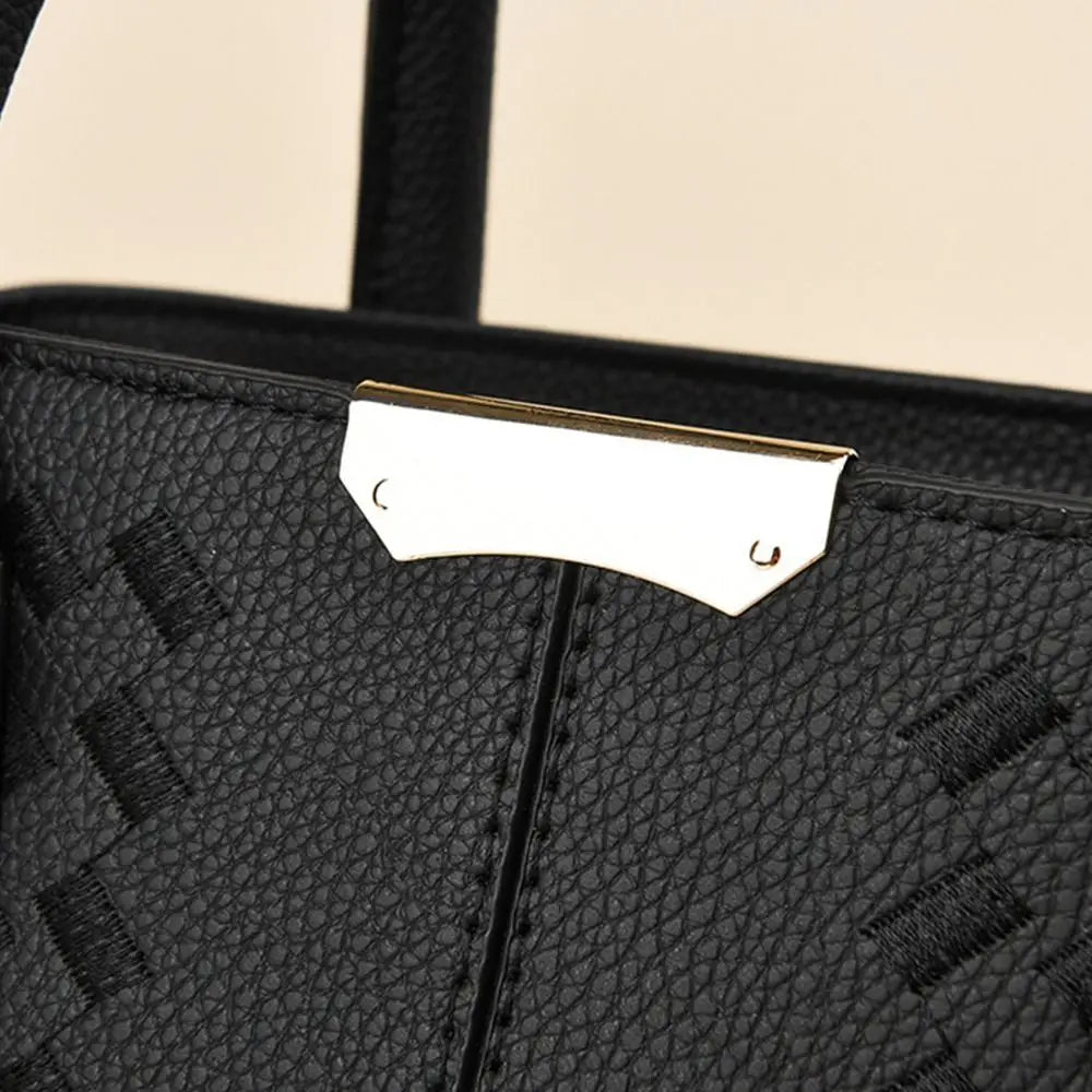 Versatile PU Leather Ladies Hand Bags Large Capacity Zipper Hand-Held Shoulder Bag Underarm Bags Women