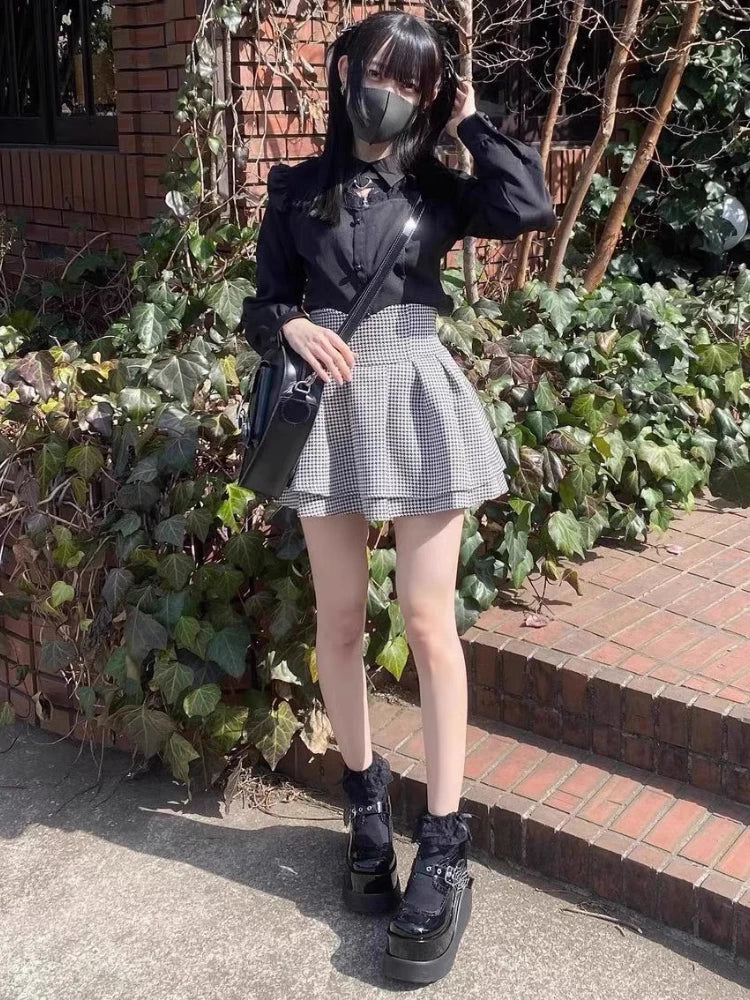 2026 Y2k Aesthetic Sweet Mini Cake Skirts Womens Fairy Pleated High Waist Faldas Gothic JK Zipper Streetwear Grunge Faldas Skirt