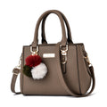 PU Leather Ladies HandBags Women Vintage Purse Plush Tassel Messenger Bags Tote Boston Shoulder Crossbody Bag