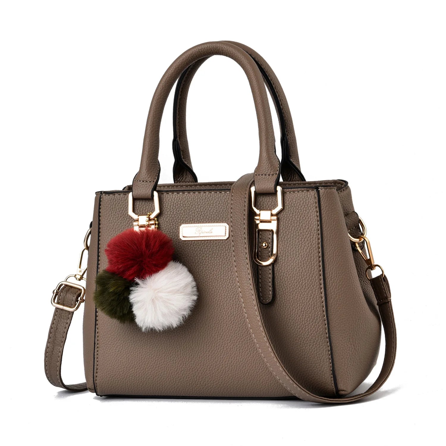PU Leather Ladies HandBags Women Vintage Purse Plush Tassel Messenger Bags Tote Boston Shoulder Crossbody Bag