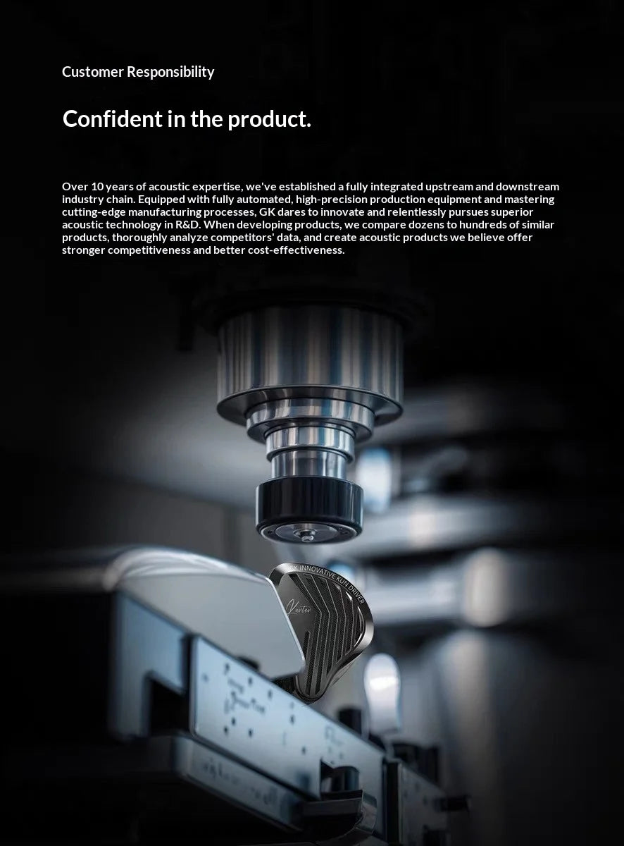 GK KUNTEN Dynamic Drive Headphones HIFI Heavy Bass Earbuds Sports Metal Headphones Detachable Eeadphones 2PIN KZ Zenith ED Gift