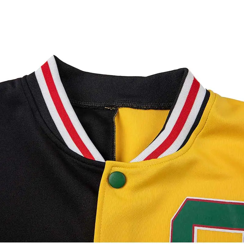 Women Patchwork Contrast Color Letter Embroidery Jackets 2025 Fashion Single Breasted Coat Female Full Sleeve Streetwear XS-4XL