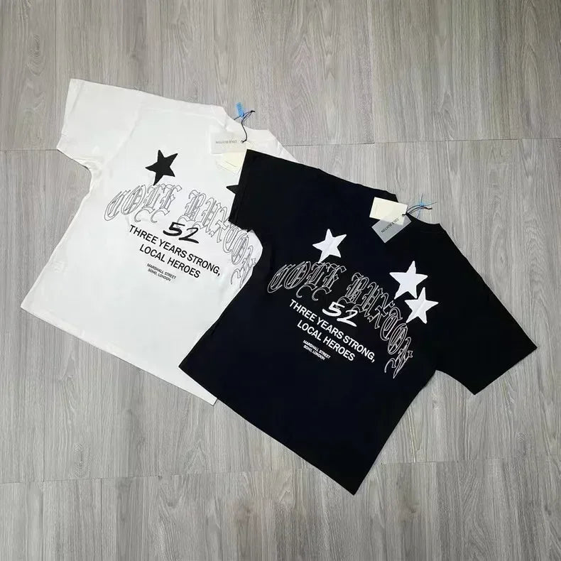 Classic Outdoor Leisure Cole Buxton Spring/Summer Men/Women Top Letter Logo Printed Short sleeved T-shirt Black White  Tees GYM