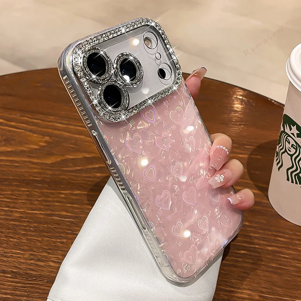 Diamond Bling Glitter Phone Case For iPhone 17 Air 11 12 13 16 Pro Max 15 14 16 Plus 17Pro Max Cute Butterfly Protector Cover