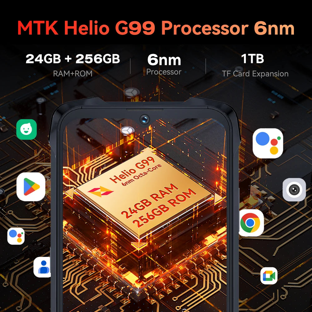 Cubot KingKong 9 Rugged Smartphone Helio G99 4G 6.58-inch 120Hz Screen 12GB+256GB 100MP 10600mAh Battery NFC Android 13