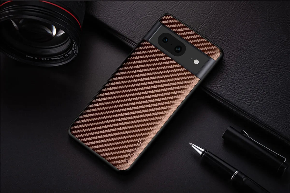 Carbon Fiber Shockproof Slim Case For Google Pixel 8 7A 6A 8 7 6 Pro Non-Slip Full Body Protective Phone Case