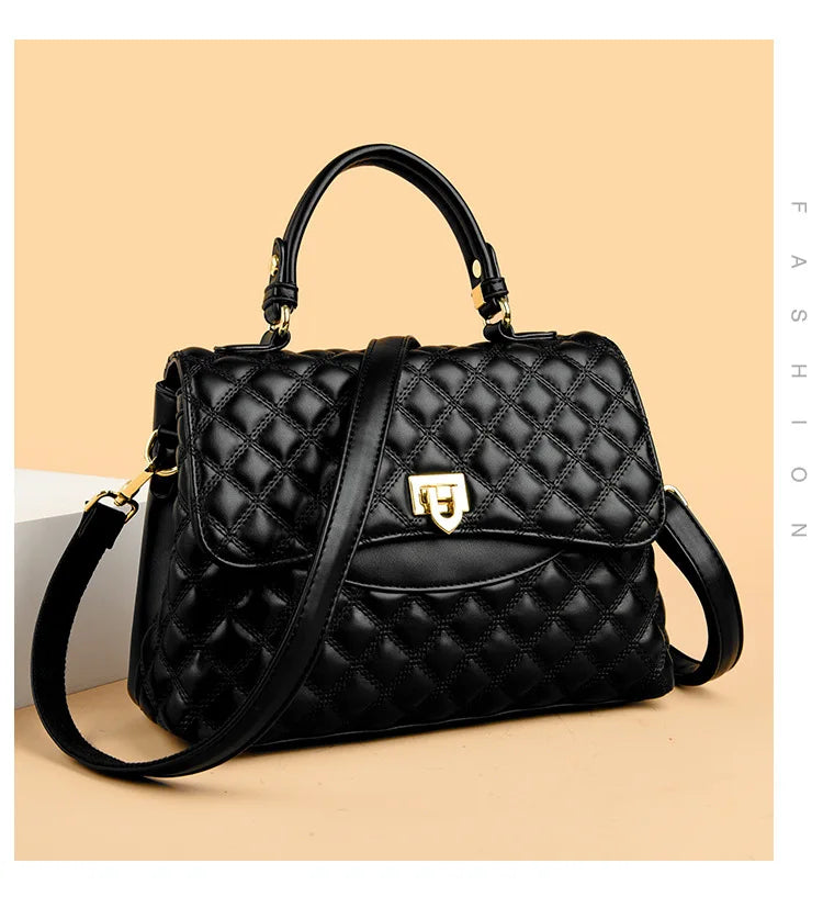 Fashionable Urban Women's Handbag 2025 Spring Season PU Material Medium Size Zipper Opening Soft Tote Bag Single Shoulder Bag