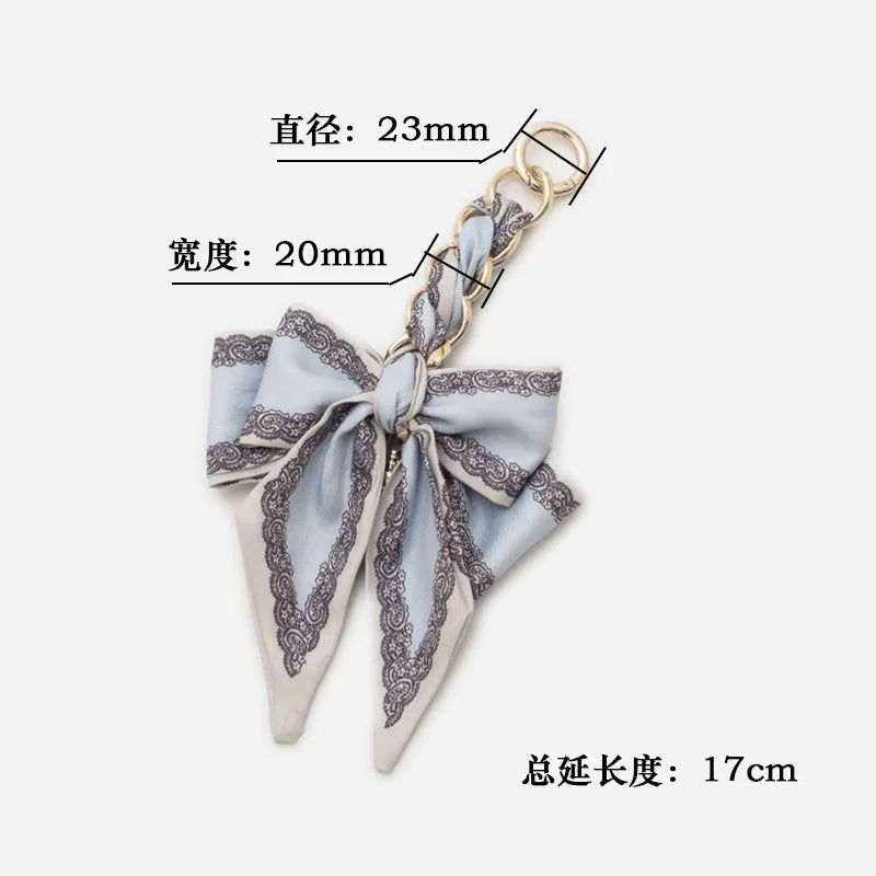 Womens Bag Extension Chain Bow Tie Bag Backpack Strap Hanging Chain Strap DIY Bag Chain Fashion Funny Black Color Simple Pendant