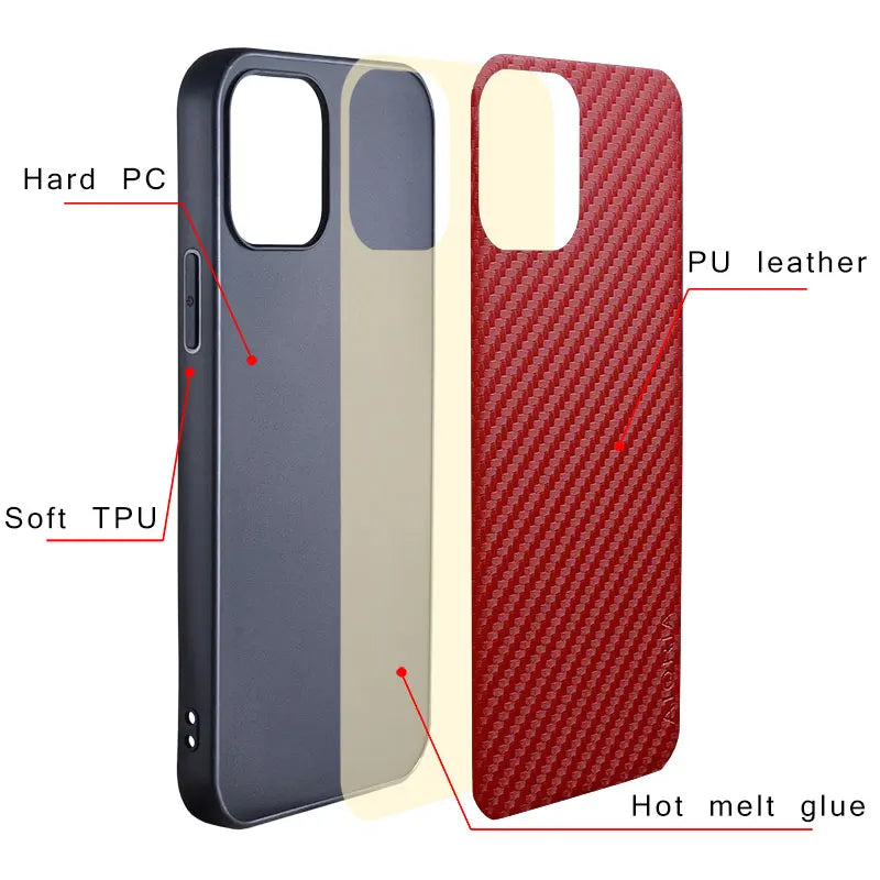 Carbon Fiber Shockproof Slim Case For Google Pixel 8 7A 6A 8 7 6 Pro Non-Slip Full Body Protective Phone Case