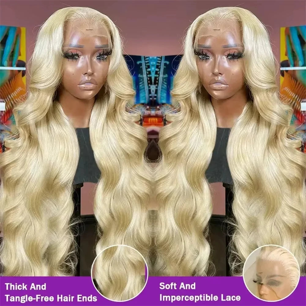 613 Hd Lace Frontal Wig 13x6 Body Wave Human Hair Wigs 30 Inch Lace Front Human Hair Wig Pre Plucked Colored Honey Blonde Wig
