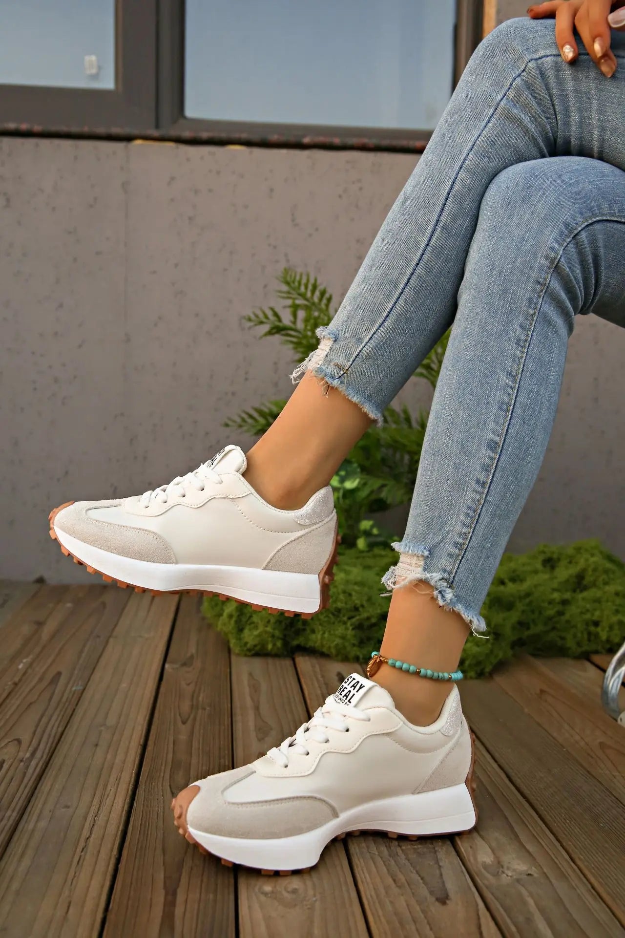 Women Sneakers Causal Walking Shoes Woman 2025 Autumn Fashion Lace Up Sports Platform Shoes Outdoor Non-slip Running Shoes