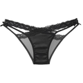 Meet'r Sexy Tempting Underwear Panties Lingerie French Satin Lace Ice Silk Transparent Knit Low Waist Triangle Briefs for Women