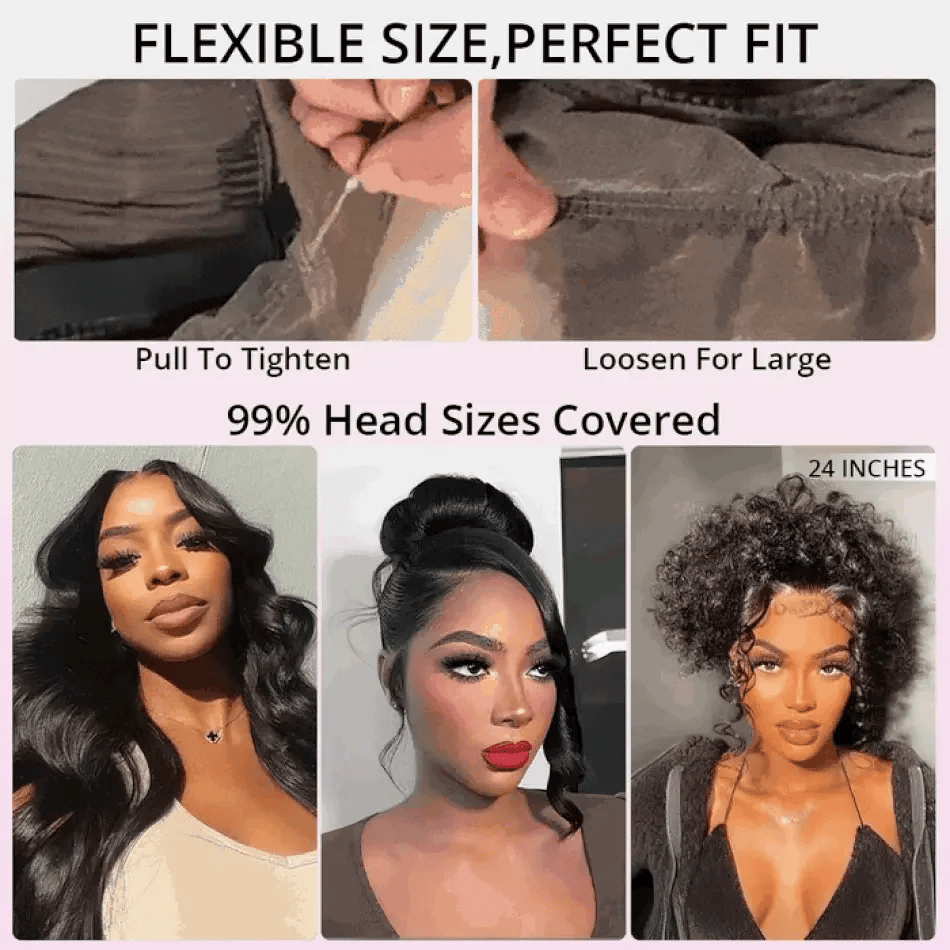 Upgrade No Glue 360 Drawstring Lace Wig Kinky Curly Deep Water Wigs Remy Human Hair Invisi Strap 360 Full Hd Lace 13x4 Front Wig