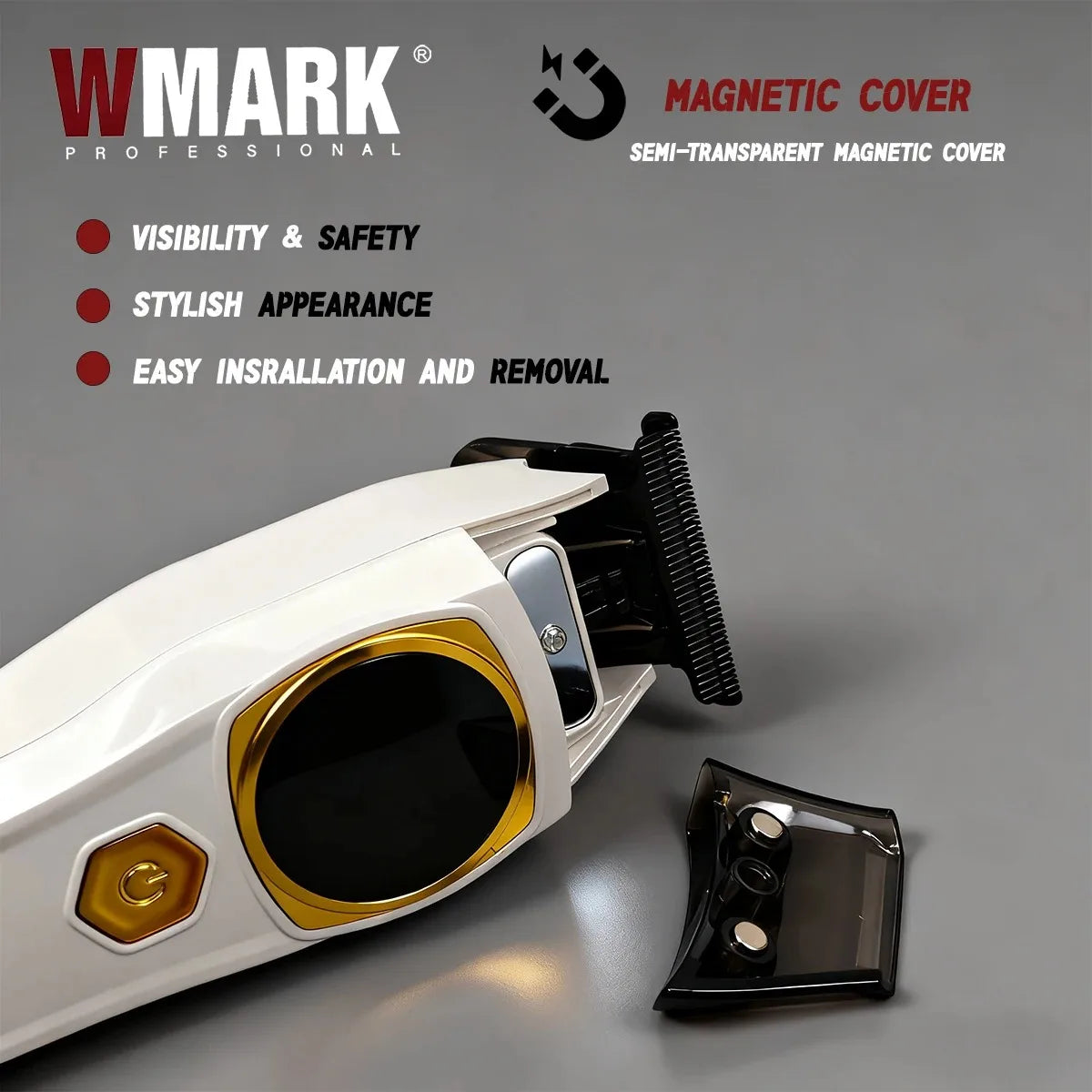 WMARK Hair Trimmer Professional Hair Clipper Adjustable Haircut Machine Cordless Barber DLC Blade LED Trimmer for Men NG-8204