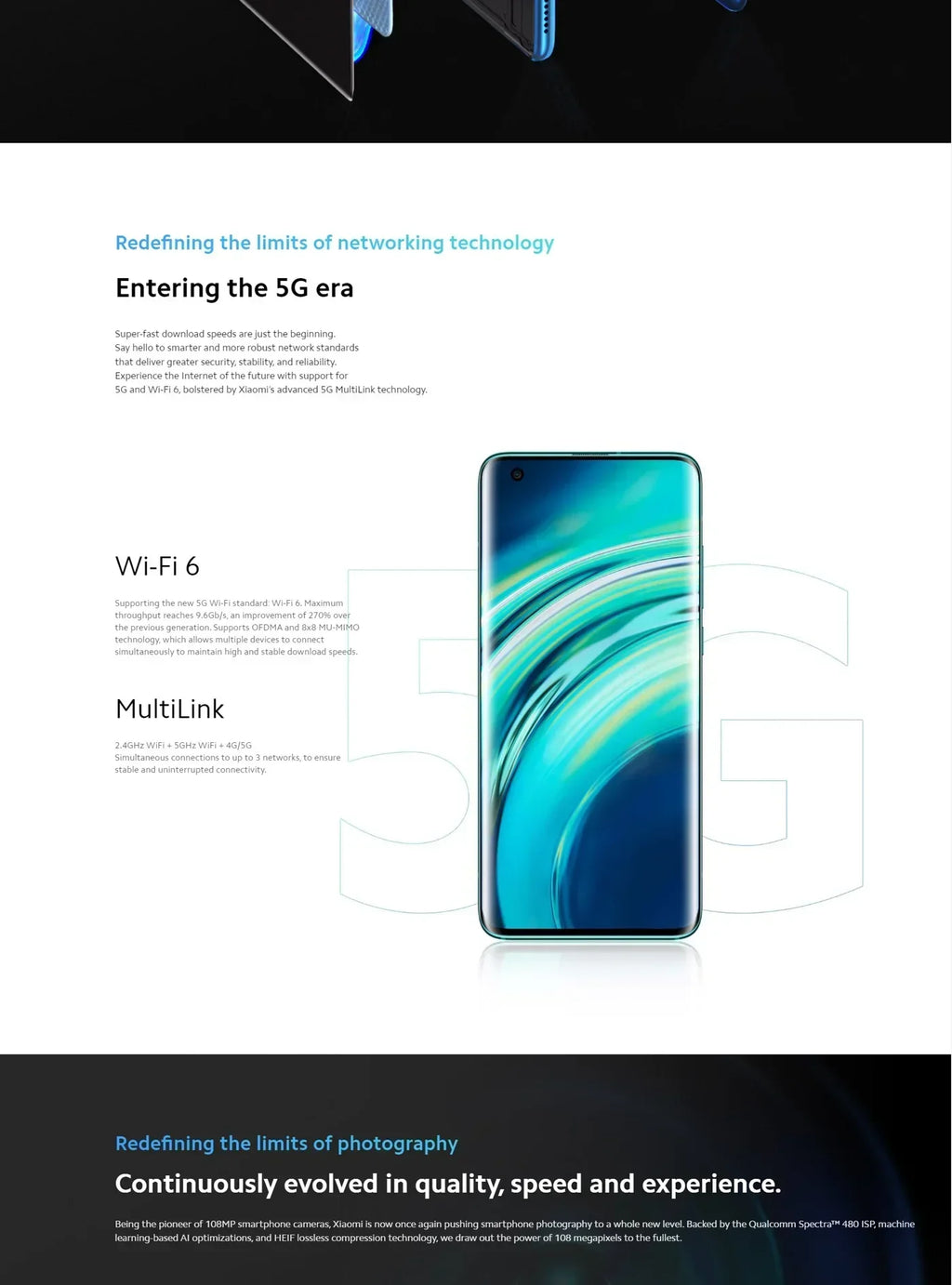 Xiaomi 10 RAM 12GB ROM 256GB 5G Smartphone Android 6.67 inch Qualcomm Snapdragon 865 4780 mAh Global Firmware HyperOS 1.0 108mp