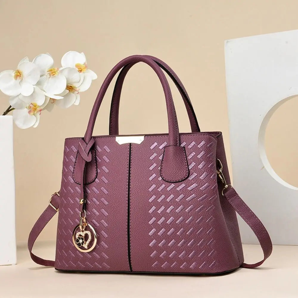 Versatile PU Leather Ladies Hand Bags Large Capacity Zipper Hand-Held Shoulder Bag Underarm Bags Women