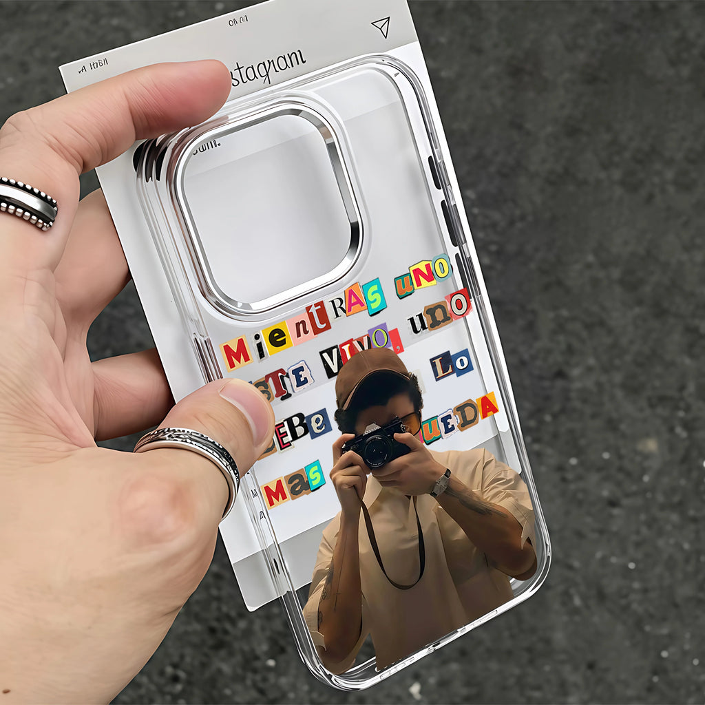 B-Bad Bunnys Art Phone Case For iPhone 17 16e 16 15 14 13 12 11 mini Pro Max X XR XSMAX 8 7 Air Plus Transparent Soft Cover