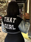 Kliou Letter Shape Patchwork Coats Women Casual Classic Panelled Long Sleeve Single Breasted Croped Jacket Female Street Outwear