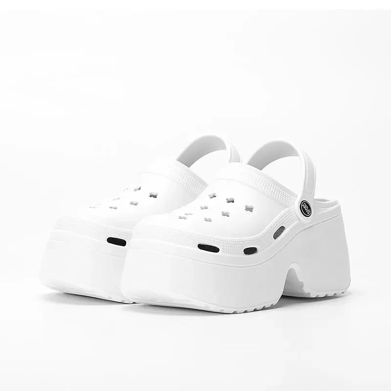 Chunky Platform Clogs Sandals for Women 2024 Summer Non-Slip Beach Slippers Woman Thick Bottom Eva Wedges Sandles Garden Shoes
