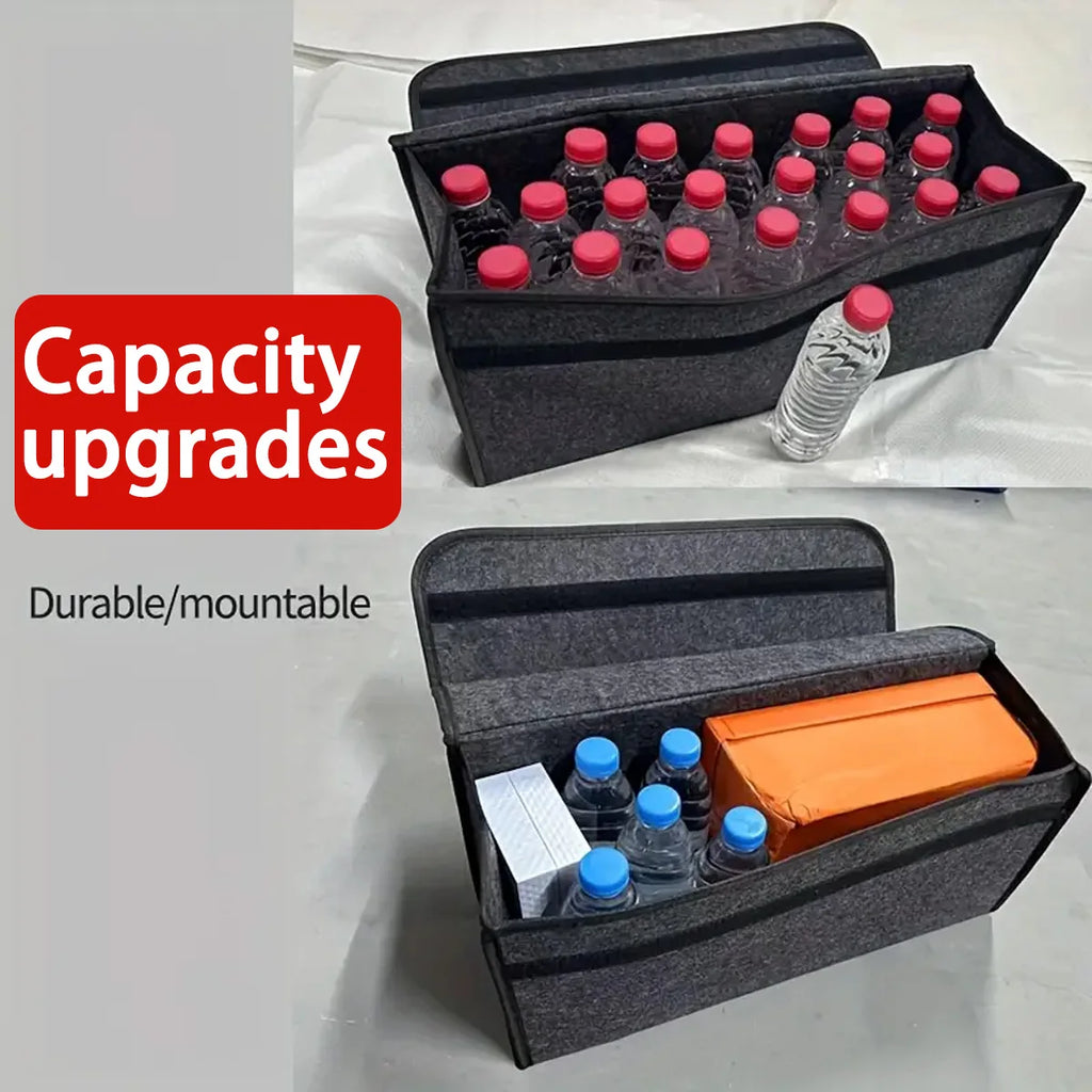 PINMOAP Large Capacity Storage Bag Foldable Car Felt Box Car Trunk Storage Bag Thickened Material Handbag Automotive Supplies