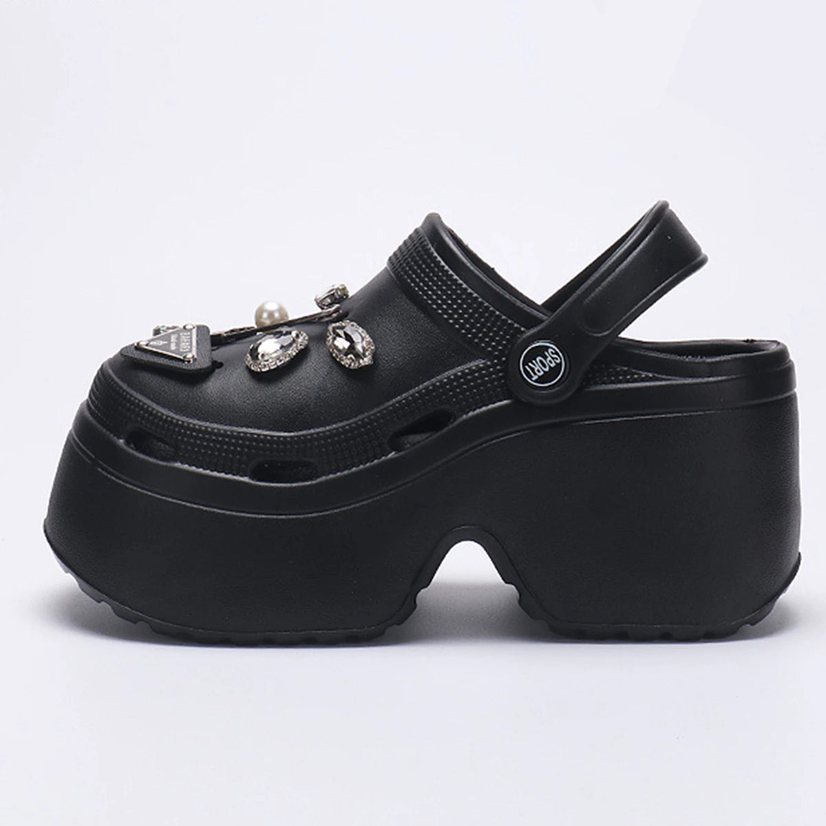 Women Chunky Platform Sandals 2024 Summer Soft Thick Sole Diy Clogs Garden Shoes Woman Closed Toe Non-Slip Beach Slides Sandals