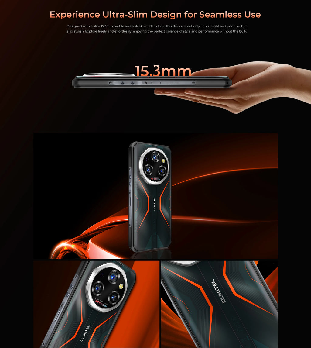 Oukitel WP55 Pro 5G Rugged Smartphone 16GB+512GB 33W Android15 Mobile Phone 11000mAh 6.58" FHD+ 108MP Camera oukitel Cell Phone