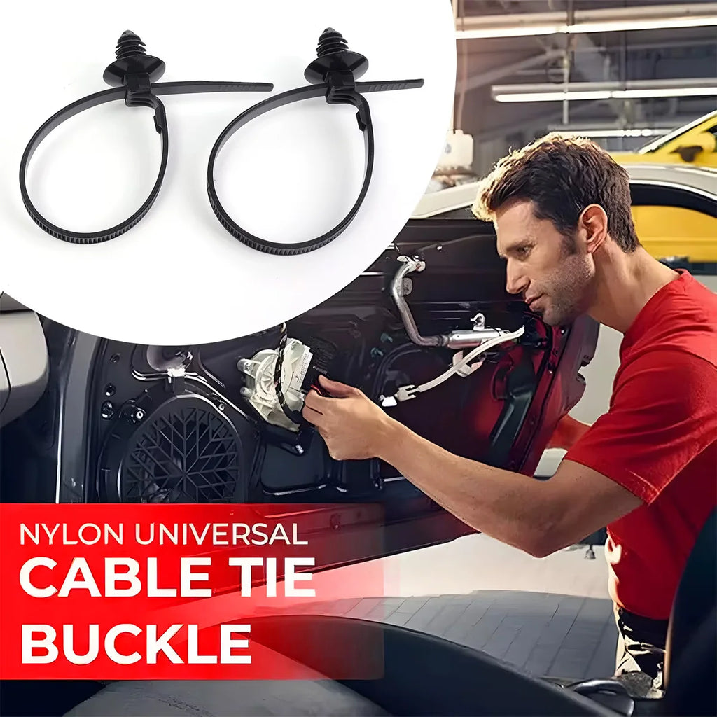 PINMOAP Universal Push Mount Cable Zip Tie Automotive Wiring Installation And Engine Compartment Harness Restraint Zip Ties