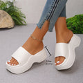 Chunky Platform Slippers for Women Summer 2026 Comfortable Wedge Heels Sandals Woman Solid Non Slip Eva Thick Sole Slides Shoes