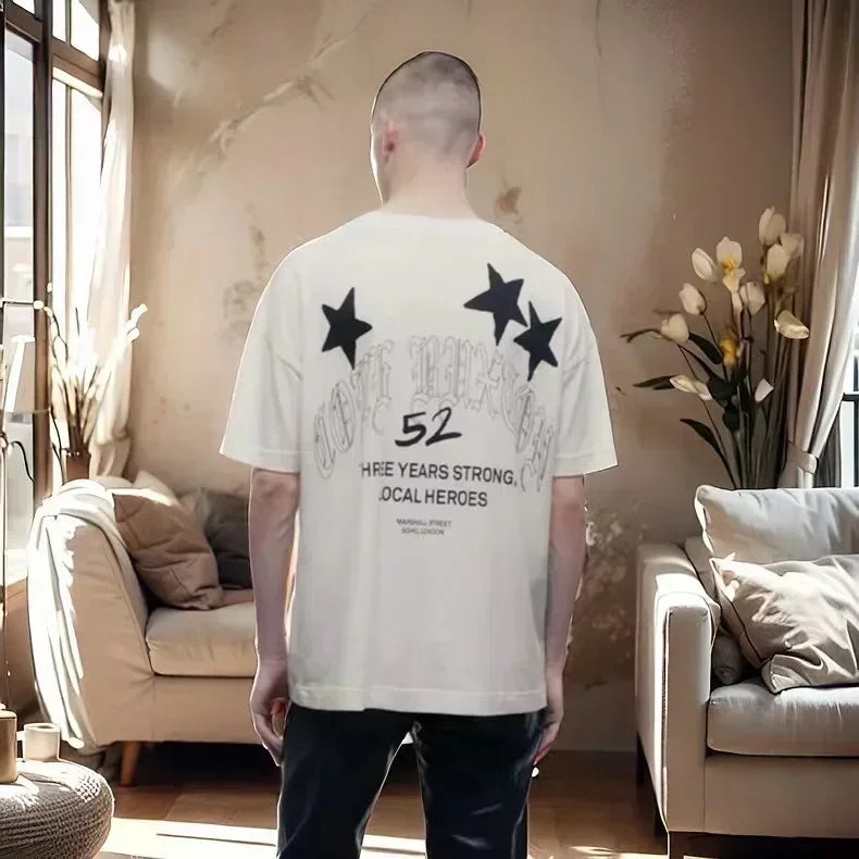 Classic Outdoor Leisure Cole Buxton Spring/Summer Men/Women Top Letter Logo Printed Short sleeved T-shirt Black White  Tees GYM