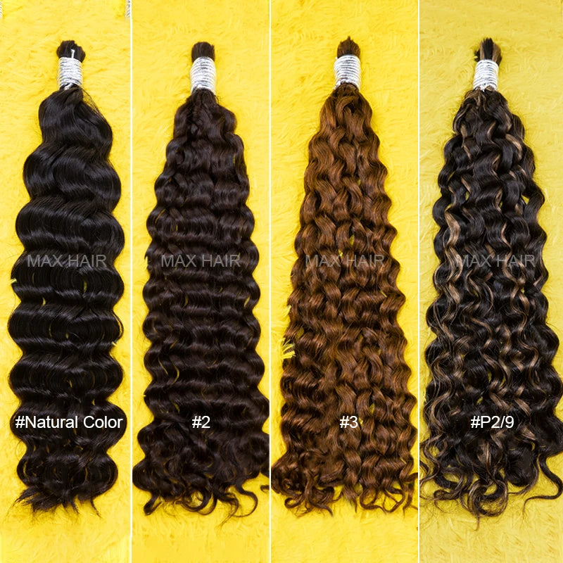 Ginger Virgin Human Hair Bulk For Braiding Extenciones De Cabello Natural Humano Weaving Unprocessed No Water Wave Culry Bulk