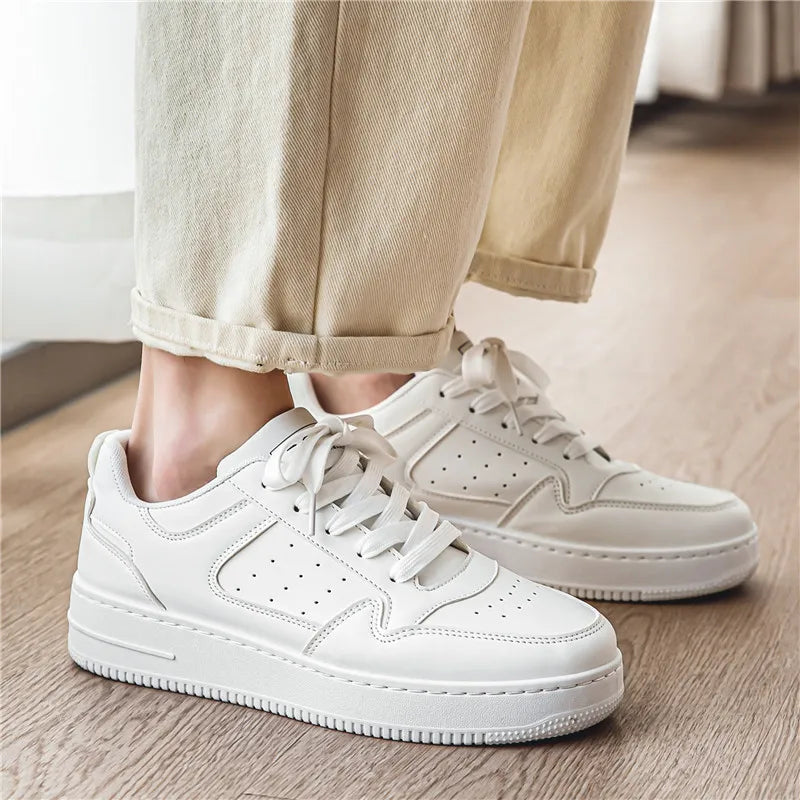 Men's New Breathable Sneakers, Versatile Thick-Soled White Sneakers, Sports Casual Sneakers, Running Shoes
