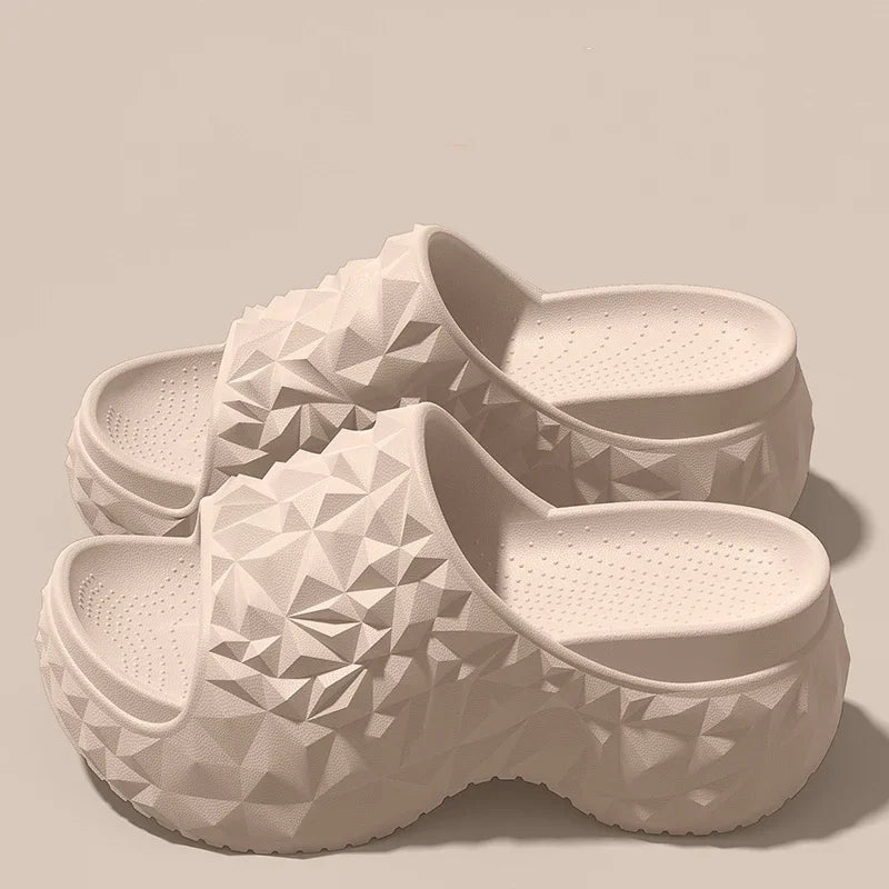 Women's Chunky Platform Slippers Summer Comfort Soft Thick Bottom Slides Woman for Sandals New Open Toe Non-slip Beach Shoes