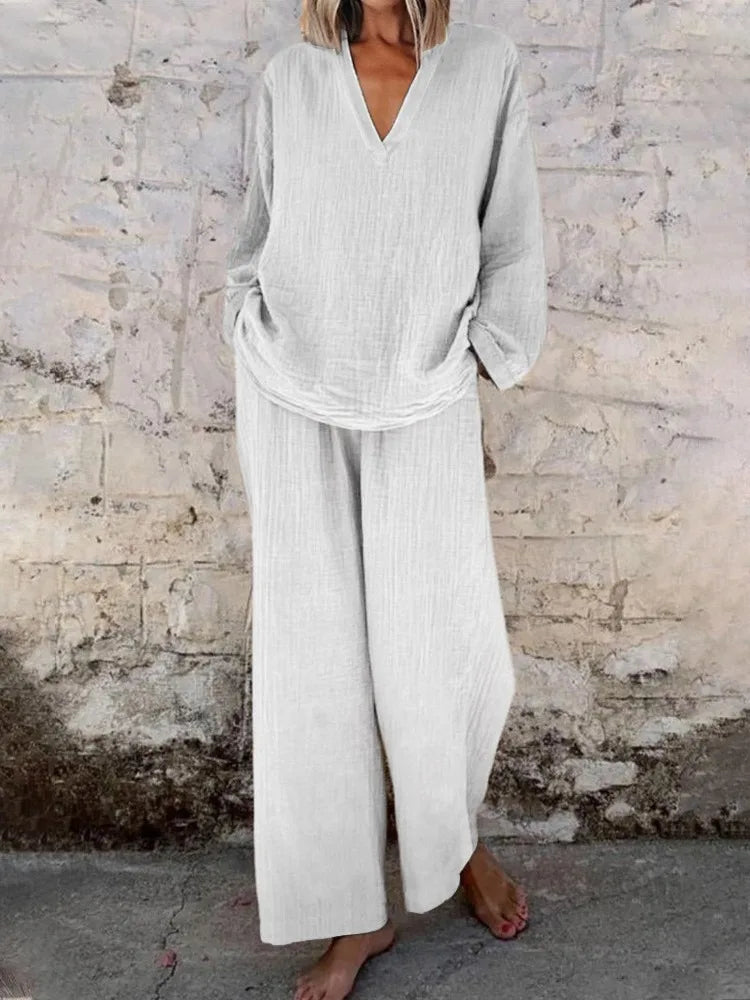 Pants Set Women Two Piece Sets Matching Sets Short Sleeve Print Letter Tops Long Pants High Waist Y2k Streetwear Casual Loose