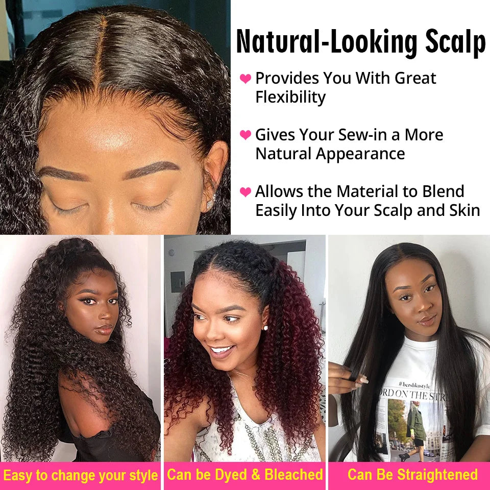 4x4 DEEP Wave Closure 12A Human Hair Brazilian Lace Closure Curly Straight Body Water Wave Lace Closure Remy Human Hair Closure
