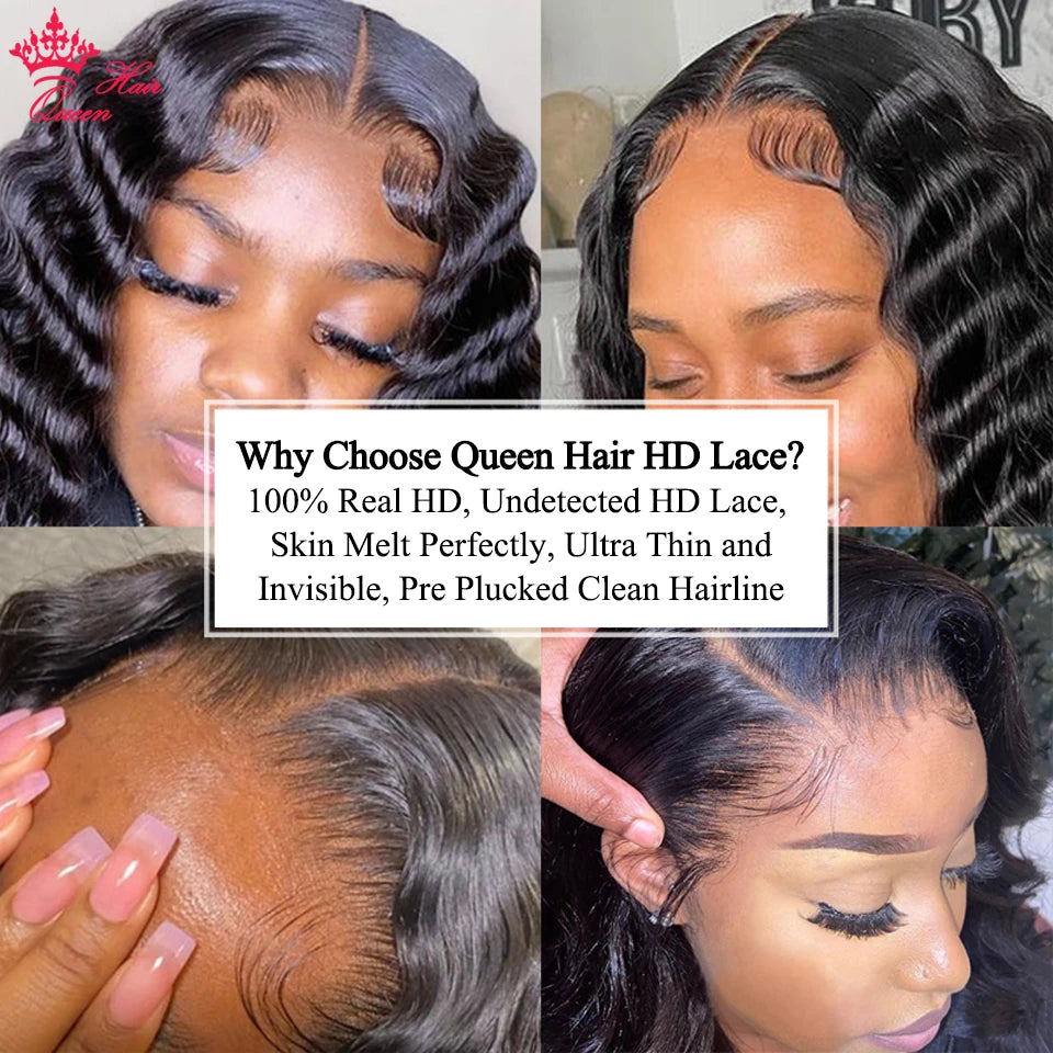100% Real HD Lace Front Wigs Deep Wave Virgin Human Raw Hair Wigs For Women Lace Frontal Wigs Curly Wave lace front wig