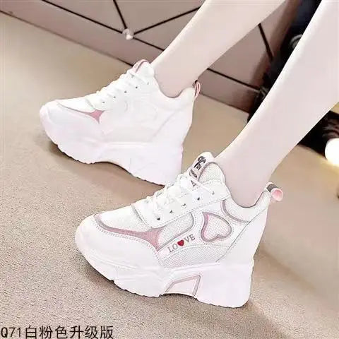 High Quality Women Platform Sneakers  Chunky Woman Casual Dad Shoes Basket Female Fashion Sport Mesh Lace Up Shoes 2024