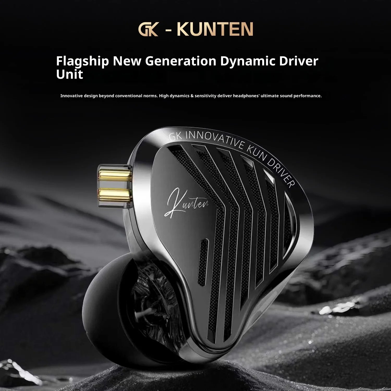 GK KUNTEN Dynamic Drive Headphones HIFI Heavy Bass Earbuds Sports Metal Headphones Detachable Eeadphones 2PIN KZ Zenith ED Gift