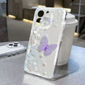 Butterfly Pattern Phone Case For iPhone 17 Cases iPhone 16 Pro Max 15 Plus 14 13 12 11 7 8 17E 16E XS XR X Transparent TPU Cover