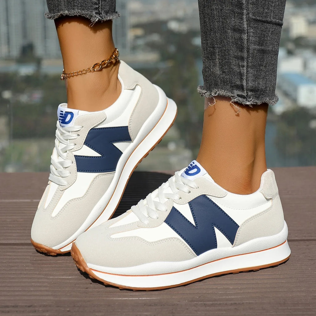 Women Sneakers 2025 New Casual Versatile Thick-soled Running Sneakers Women Fashionable High-quality Luxury Lace-up Shoes Women