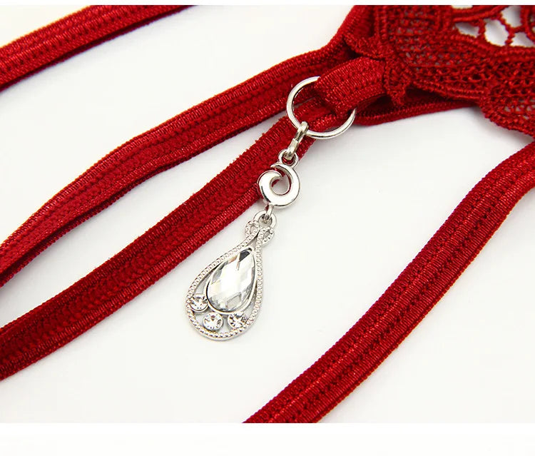 Women Sexy Jewelry Seductive Erotic Thong G-string Perspective Hollowed Out Embroidery Sexy Underwear Girlfriends Gifts