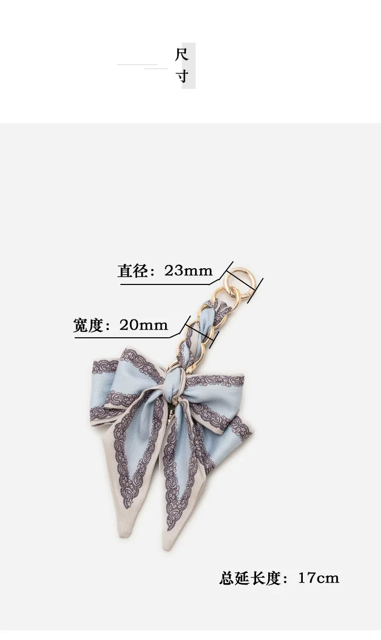 Womens Bag Extension Chain Bow Tie Bag Backpack Strap Hanging Chain Strap DIY Bag Chain Fashion Funny Black Color Simple Pendant