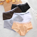 5Pcs/Set Women Cotton Panties Female Middle Waist Sexy Panties Seamless S-XL Underwear Solid Color Bikini Girls Intimates Briefs