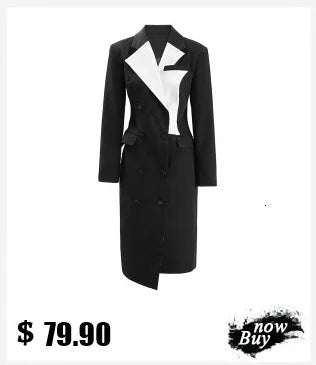 DEAT Fashion White Lace Patchwork Blazer Women's Notched Collar Slim Fit Long Sleeves Single Breasted Suit Jacket New Tide