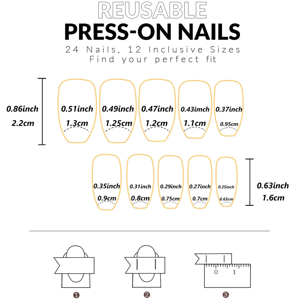 24Pcs/Set Press on Nails Women Maincure Tools Matte White French False Nail ABS Short Coffin Fake Nails Full Cover Nail Art Tips