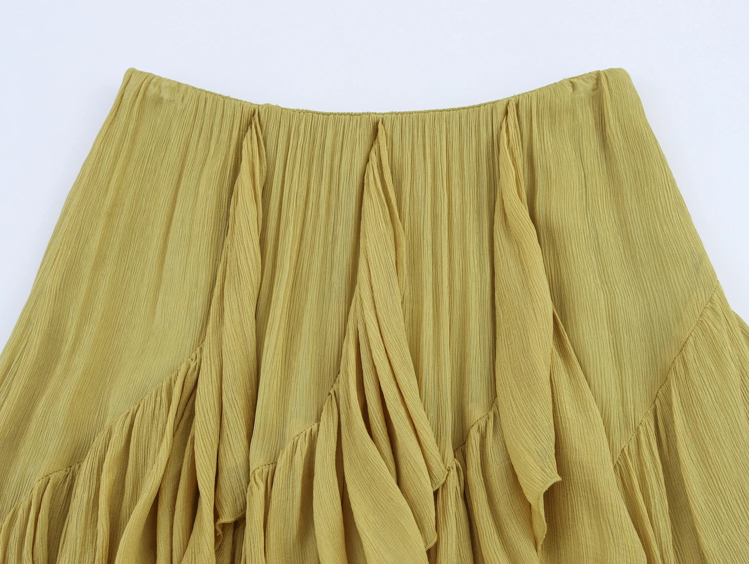 Irregular Ruffles Cake Skirt Pleated Cake Womens Skirt High Waist Faldas Mujer Japan Style Eleganr Skirts Spring Summer 2025