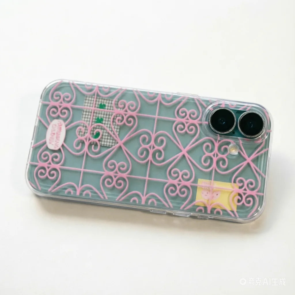 Green Line Pattern Phone Case For iPhone 17 Pro Max Air X XR XS Max 7 8 Plus 16 15 14 13 12 11 Transparent Soft Back Cover Y2K