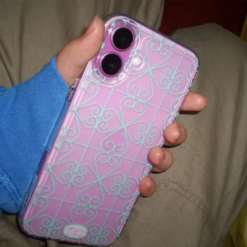 Green Line Pattern Phone Case For iPhone 17 Pro Max Air X XR XS Max 7 8 Plus 16 15 14 13 12 11 Transparent Soft Back Cover Y2K